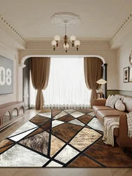 Handmade Real Cowhide Patchwork Carpet Light Luxury Modern Living Room Large Rug Natural Cow Leather Bedroom Carpets Bedside Mat