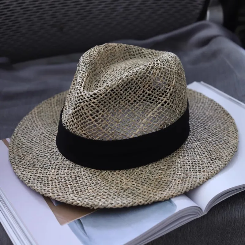 

Мужская летняя джазовая шляпа | Соломенная Федора ручной работы | Защита от солнца и дышащее охлаждение