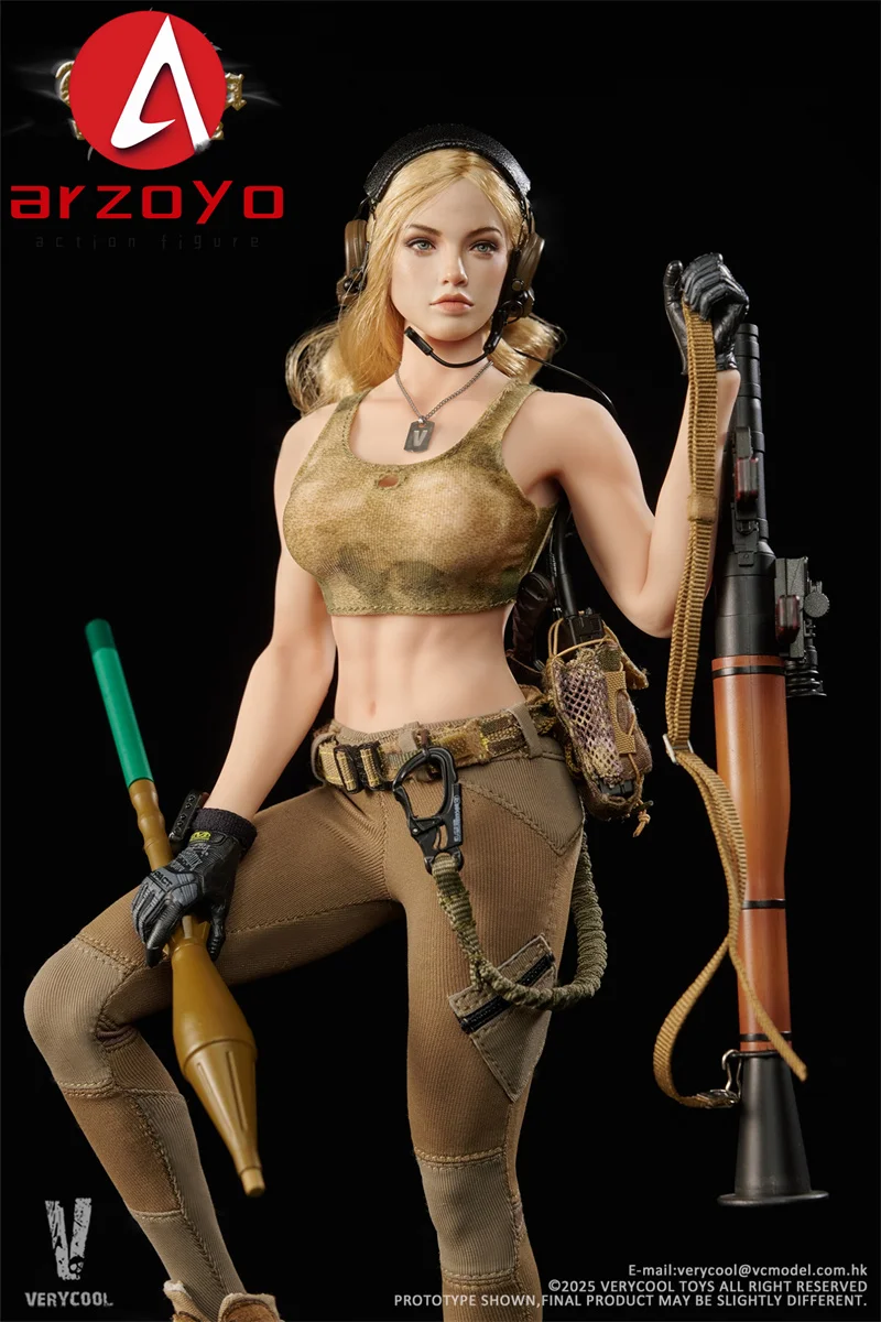 VERYCOOL VCF-2069 Figurka Żołnierki Pustynnej Thalia w Skali 1/6, 12-calowy, Silikonowy, Męski Korpus Platynowy do Kolekcji