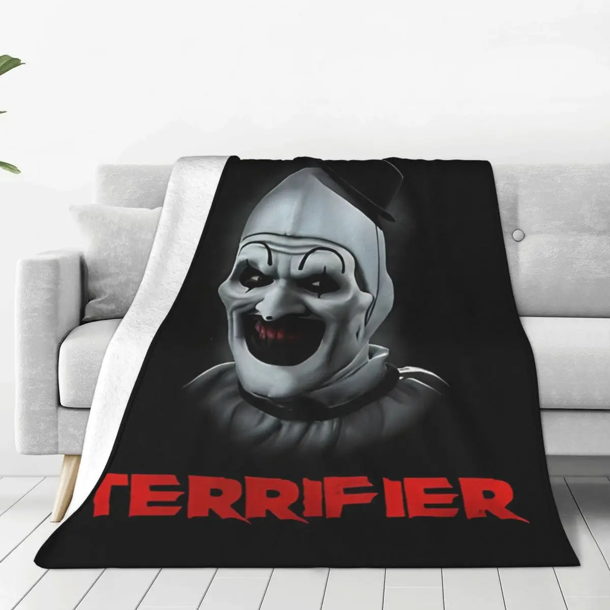 The Terrifier Art The Clown Blanket Quality Warm Soft Throw Blanket Autumn Travel Office Couch Chair Funny Bedspread