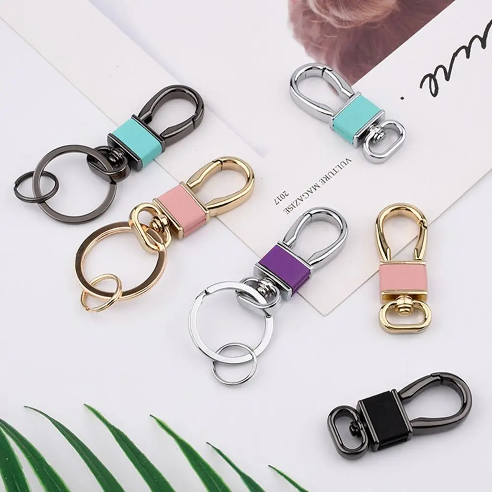 Practical DIY Leather Key Chain Craft Fashion Metal Hook Bag Hanging Buckle