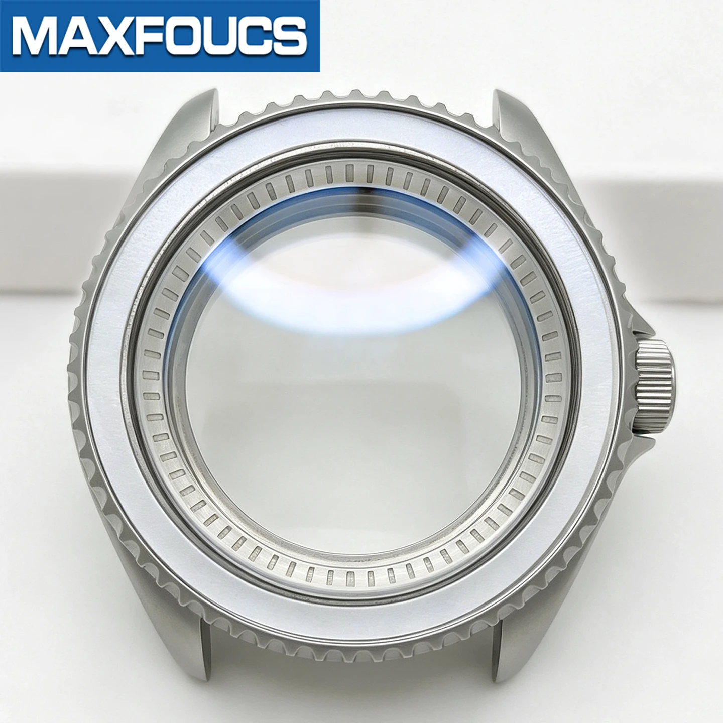 SKX Classic Mattsilbernes Uhrengehäuse 3-Uhr-Position Edelstahl MOD NH35 NH36 4R36 Krone Saphirglas Kundenspezifisches Zubehör – Detail 9
