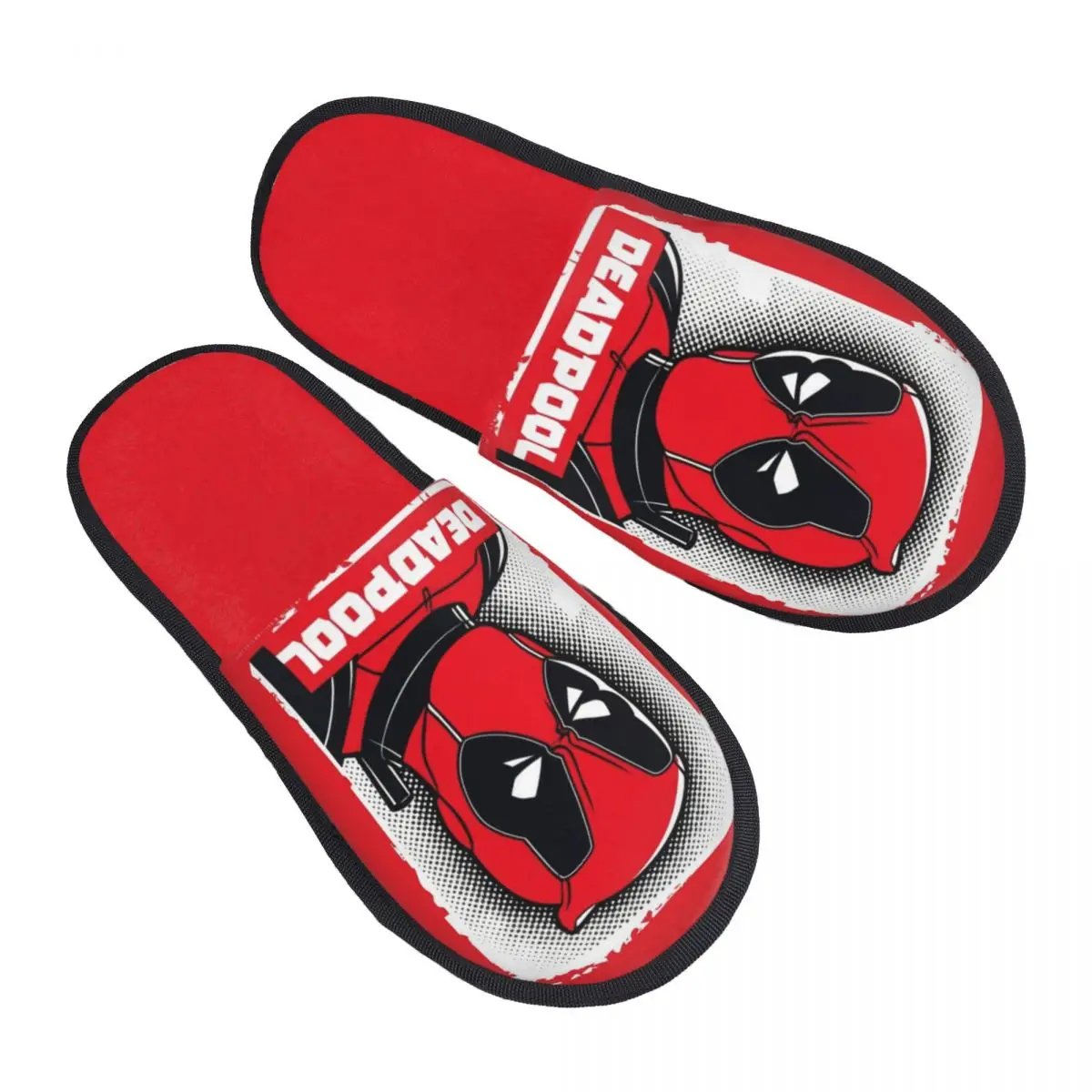 Zapatillas de casa de película Deadpool con estampado personalizado para mujer, zapatillas mullidas de espuma viscoelástica suaves y cálidas, zapatos para interiores y exteriores