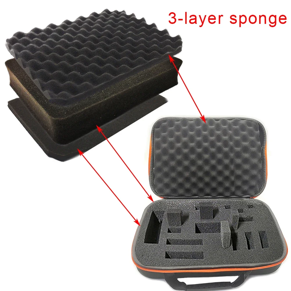 EVA Outdoor Travel Storage Case Camera Foam Box Shockproof Pouch Handbag for Car Jump Starter Power Electric Drill Tool Bag