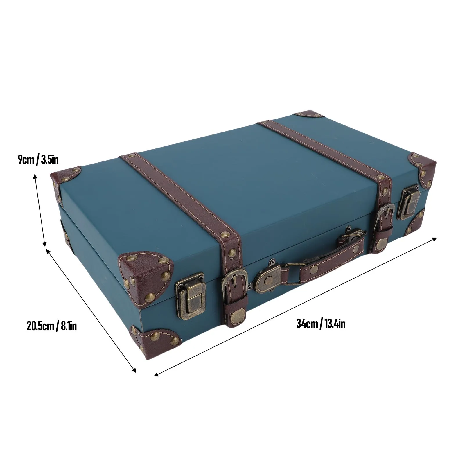 Vintage Suitcase Industrial  Composite Wood PU Leather Vintage Decorative Trunk for Film Props Decorative Luggage Suitcase
