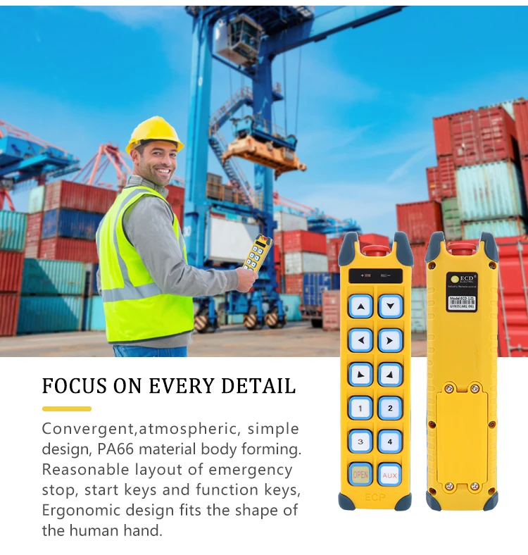 2025 رائجة البيع عالية الجودة إشارة مستقرة الذكية 12 زر 2 الارسال 1 استقبال سرعة واحدة راديو صناعي رافعة عن بعد كون #6