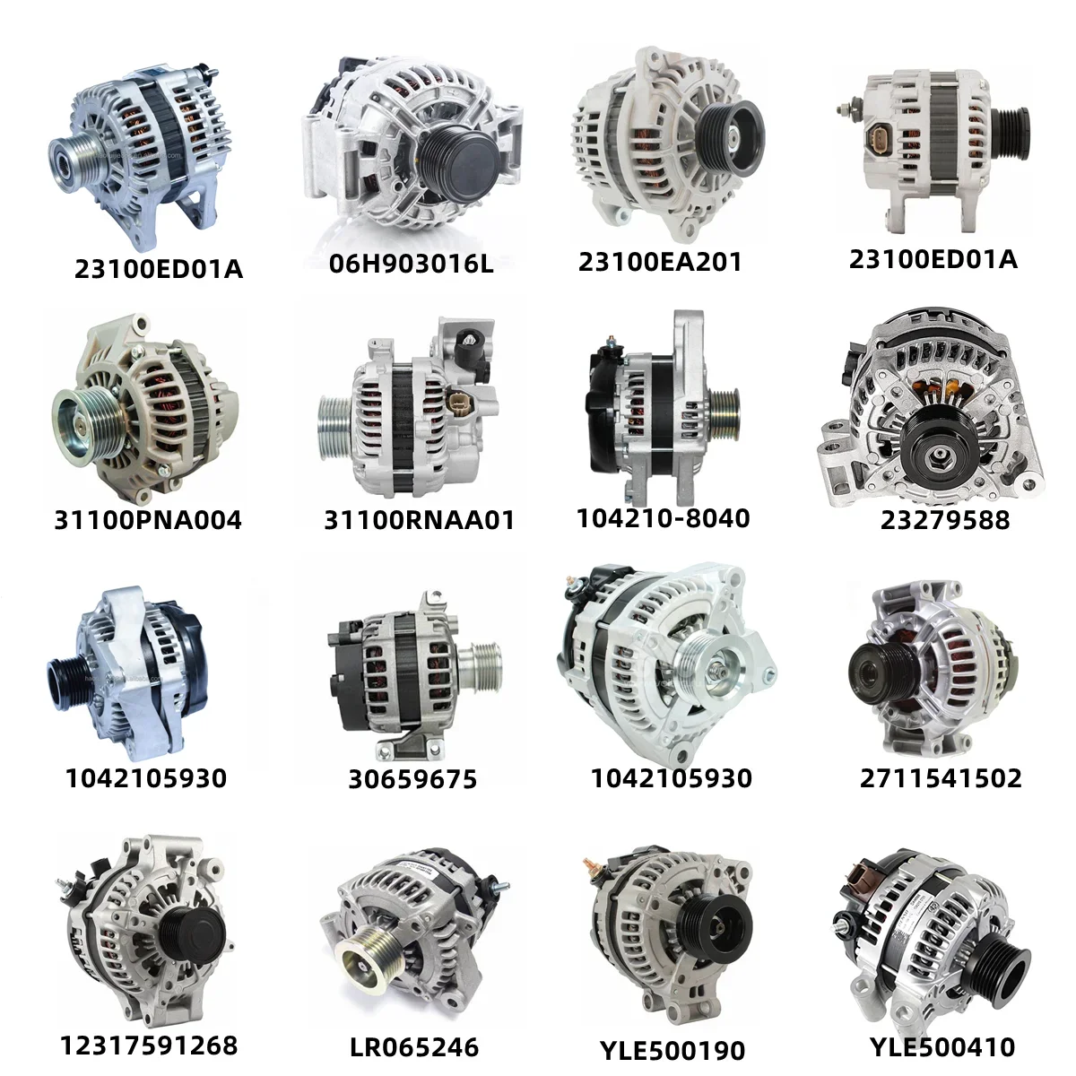 Nick Auto Parts Car Alternator for LAND ROVER RANGE ROVER 12V 150A 6PK YLE500190 1042103690 LRA02880 YLE500390 LR008860 Car Gene