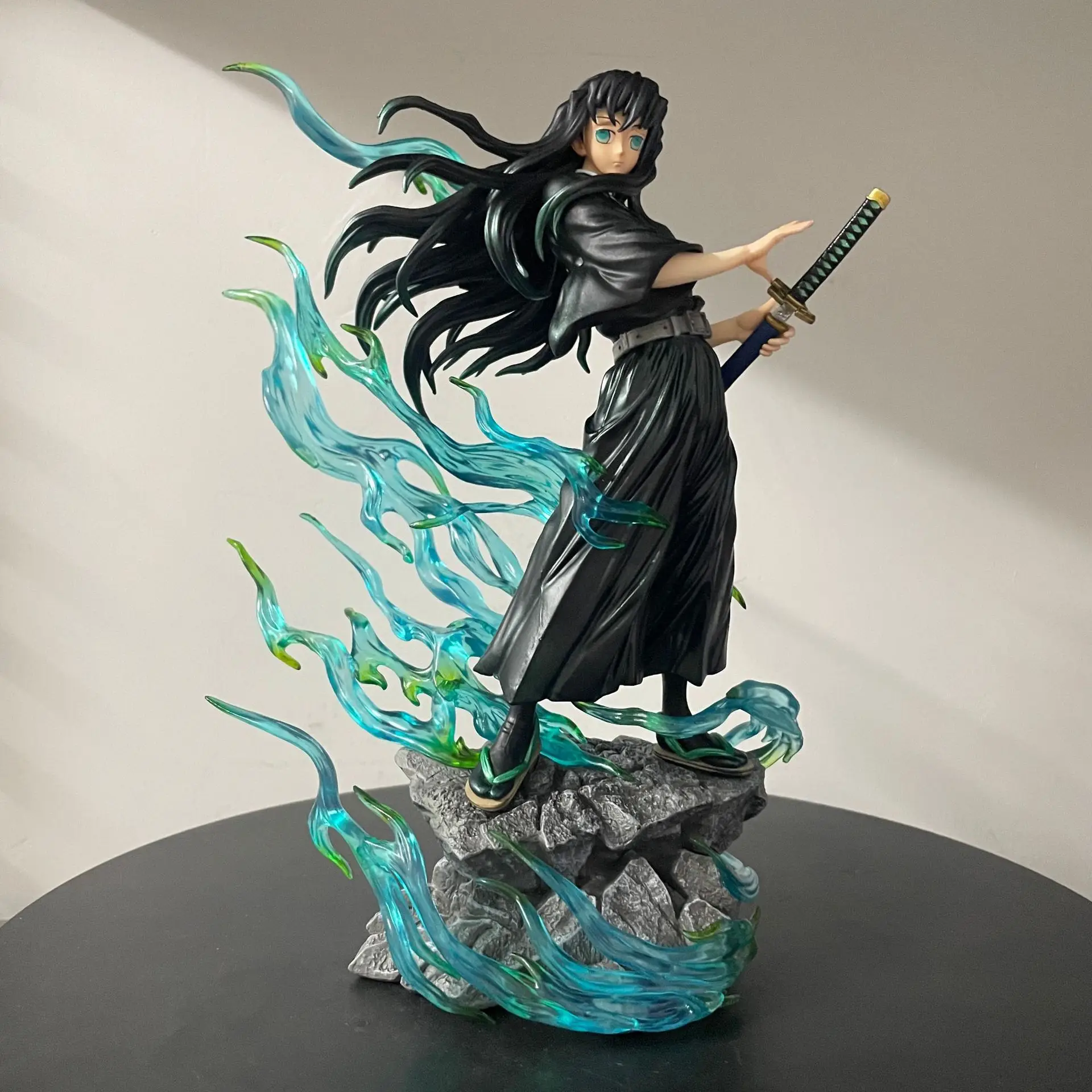 

25cm Demon Slayer Kimetsu no Yaiba Tokitou Muichirou Anime Handmade Action Figures Desktop Case Decoration Ornament Gift