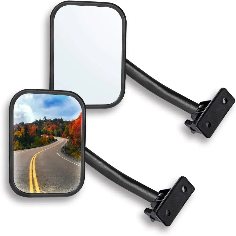 Door Off Mirror for Jeep Wrangler TJ JK 4x4 Off-road Morror Rectangular Mirrors Quick Release Side View Mirror  right position