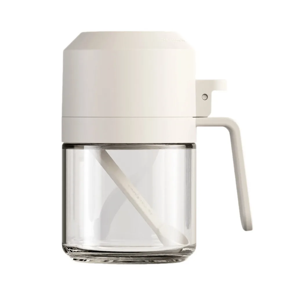 

Large Capacity Glass Seasoning Jar Dustproof with Spoon Sealed Seasoning Jar Moisture-proof Sugar and Salt Container Restaurant