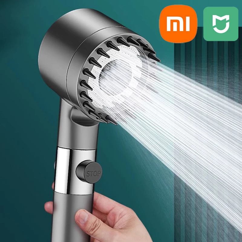 Xiaomi-Pommeau de douche à haute pression, filtre portable, robinet de pluie, accessoires de bain pour la maison, 3 modes, ata jia