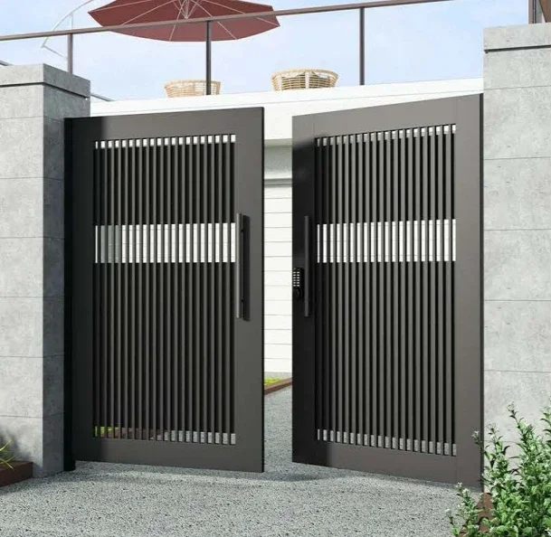 New Model Powder Coated Black Aluminum  Fence Gate Sidewalk Gate Nice Looking Swing Gate For Garden House