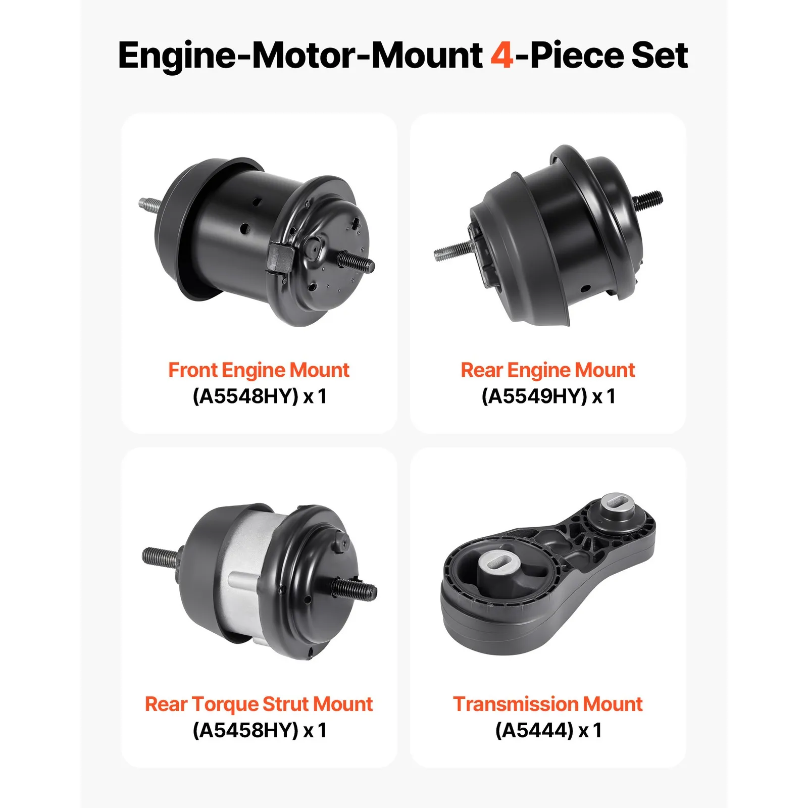 4x Motor & Trans Mount Set For 2009-2017 Chevy Traverse GMC Acadia 3.6L