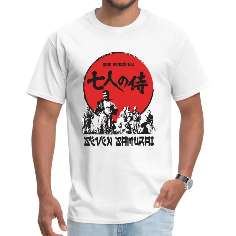 Men Seven Samurai Tshirt Japan Personalized Scorpion Round Neck Eminem Sleeve Birthday Tees Classic Harajuku Casual Streetwear