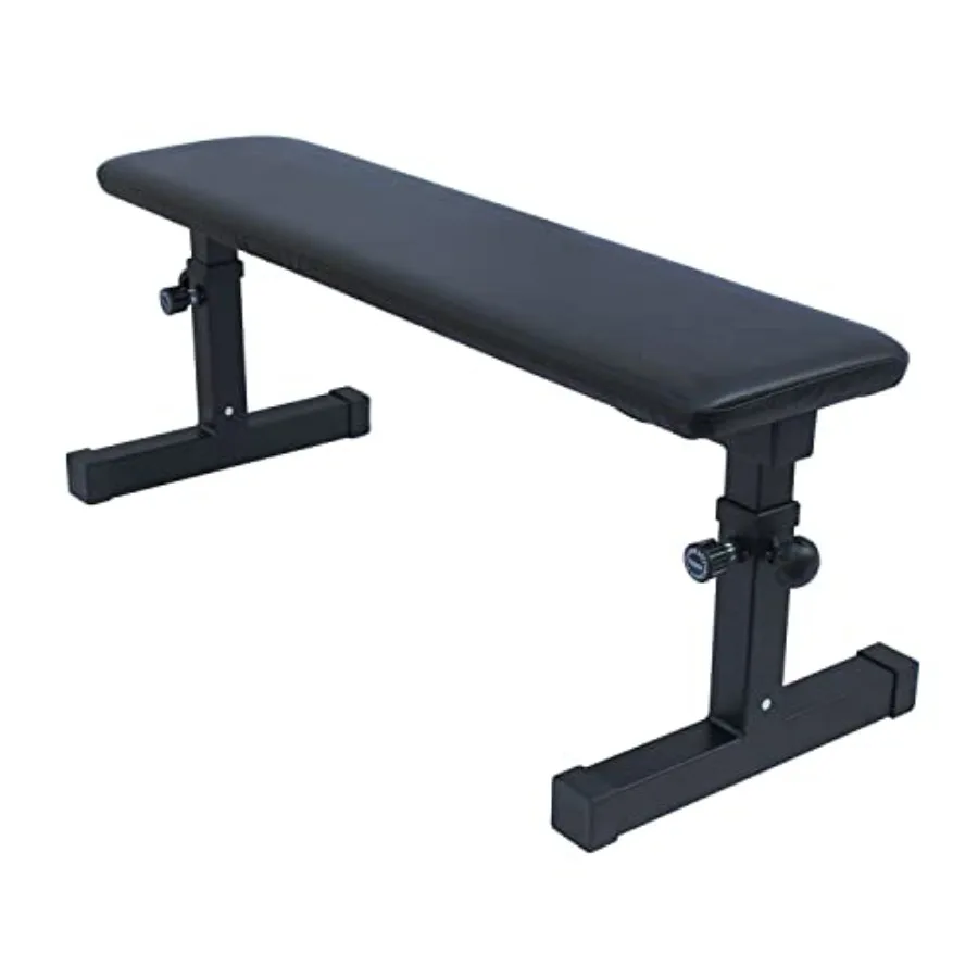 Icoud Flat Weight Bench Utility Workout Adjustable Height Bench for Strength Training Exercise Fitness