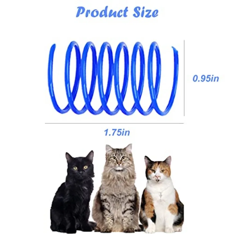 4pcs Kitten Cat Toys Wide Durable Heavy Gauge Cat Spring Toy Colorful Springs Cat Pet Toy Coil Spiral Springs Pet Intera image 3