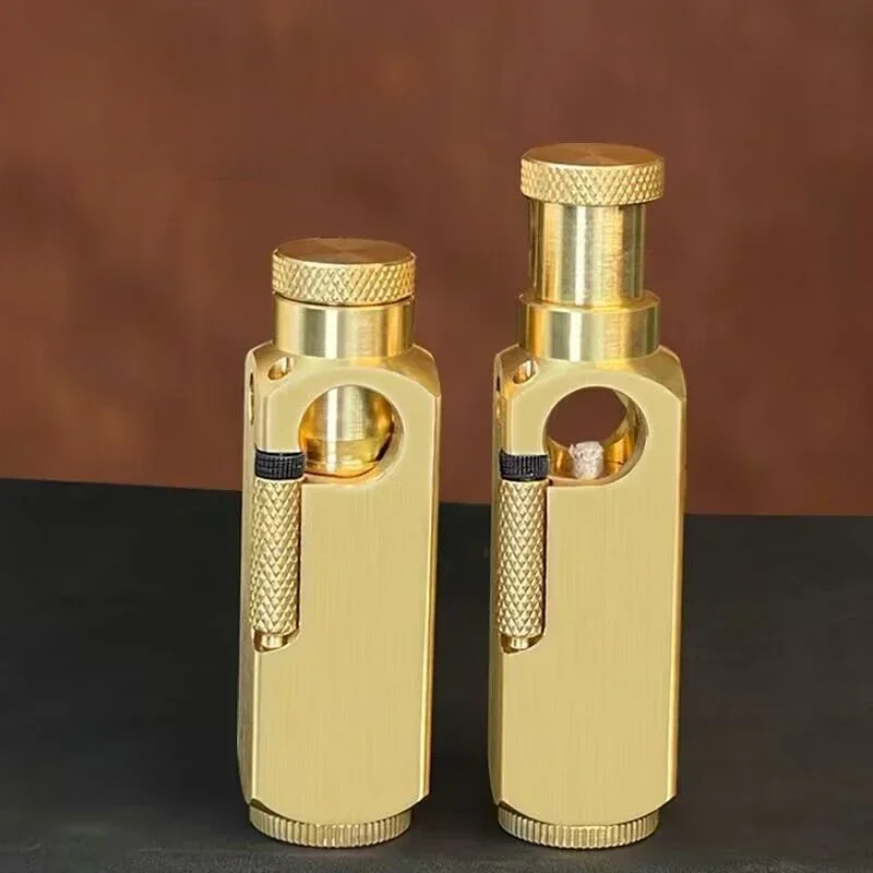 Heavy Trench Kerosene Lighter Special-shaped Brass Engraving Craft Personalized Creative Lighter Retro Collection