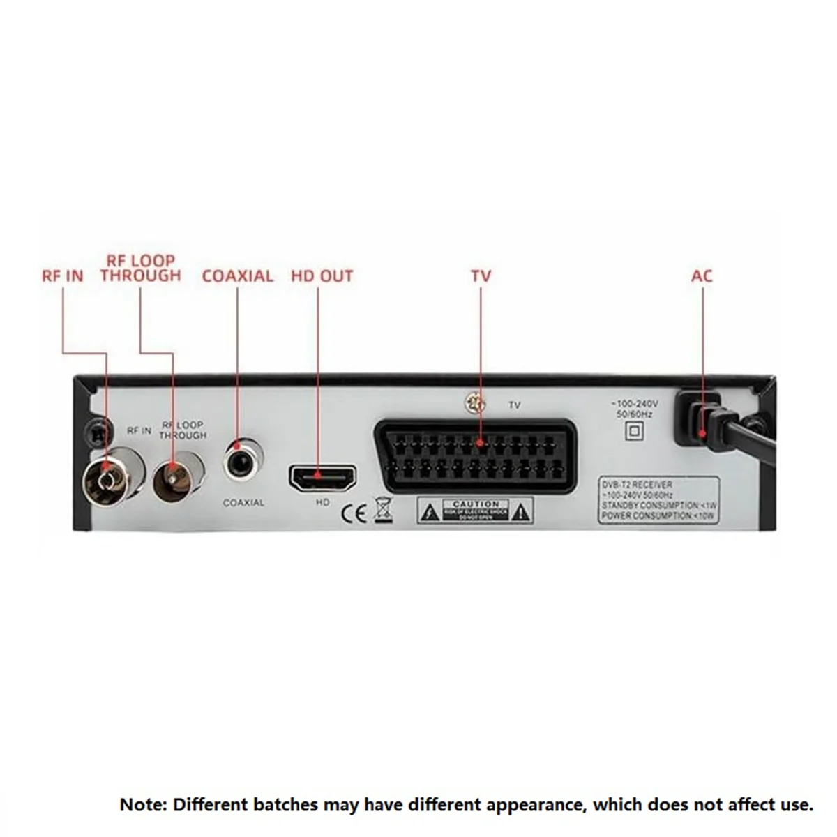 DVB T2 HEVC 265 Digital TV Tuner DVB-T2 H.265 1080P HD Decoder USB Terrestrial TV Receiver EPG Set Top Box,EU Plug