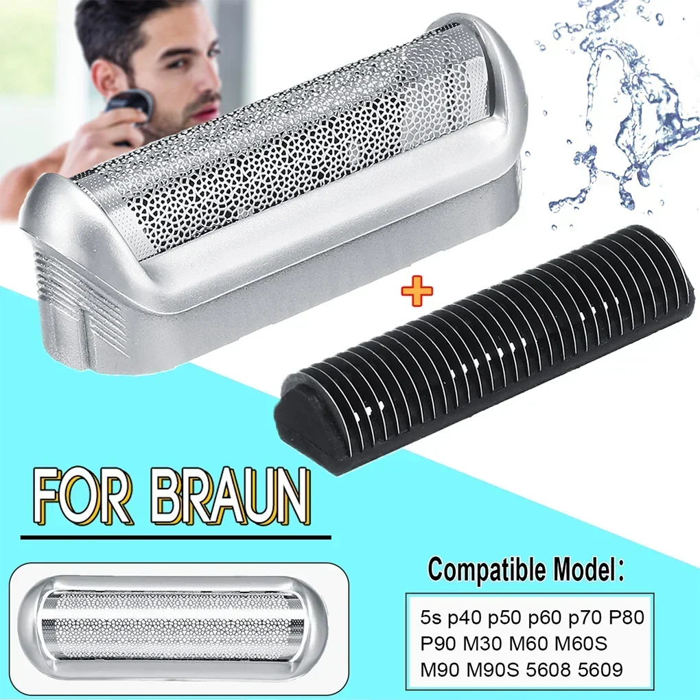 Shaver Metal Foil Head Replaceable Portable Shaving Head Replacement for BRAUN 5s p40 M30