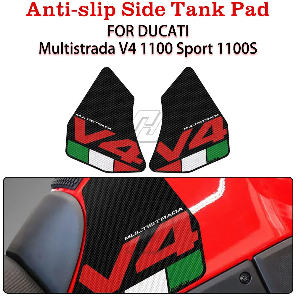 

For Ducati Multistrada V4 1100 Sport 1100S 2021-2022 Motorcycle Anti-slip Side Tank Pad Protection Knee Grip Mat Stickers