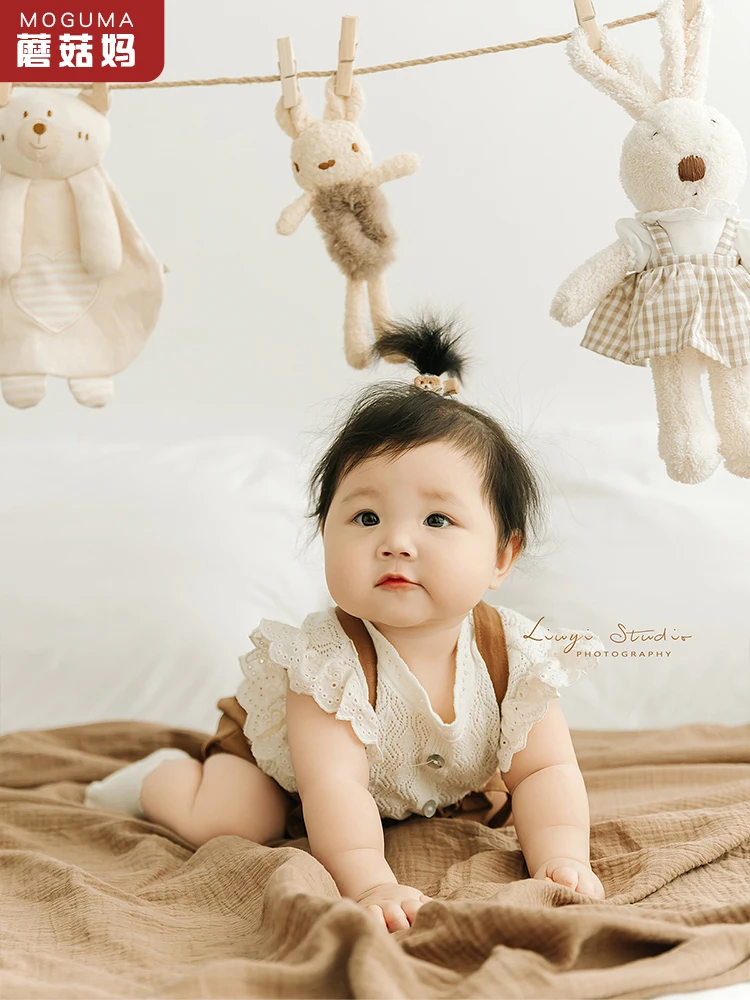 Children's photography clothing, hundred day baby photography clothing, animal park weekly photos 신생아사진  아기 코스프레