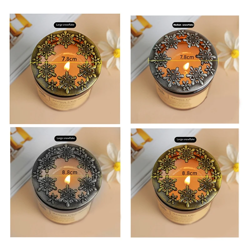 Candle Toppers Scented Candles Cover Aromatherapy Smart Cover Candles Gifts For Women, Bronze 7.8Cm