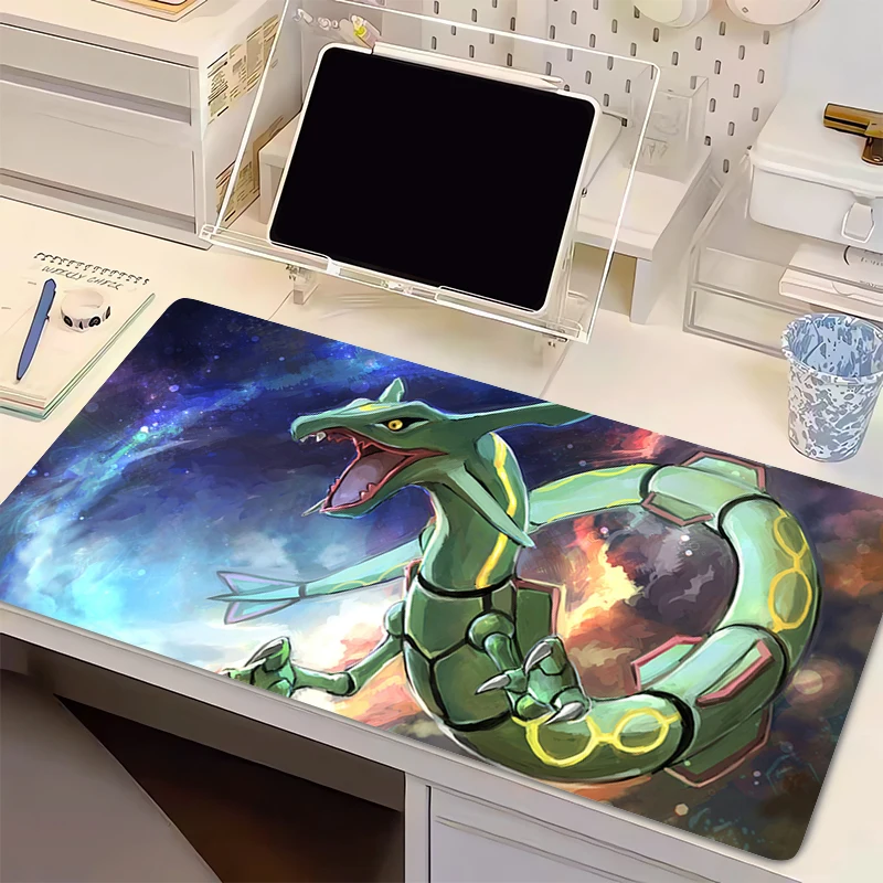 Anime Mouse Pad P-Pokemon Rayquaza Gamer Computer Desk Mat Modern Table Keyboard Laptop Carpet XXL Gaming Mousepad For Best Gift
