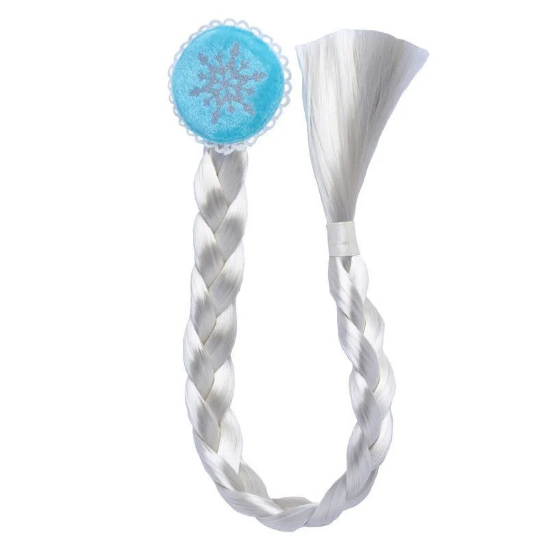 

Long Braided Wig Headband for Girls in Princess Style, Exquisite Hair Accessory Matching Princess Style Puffy Dress for Kids