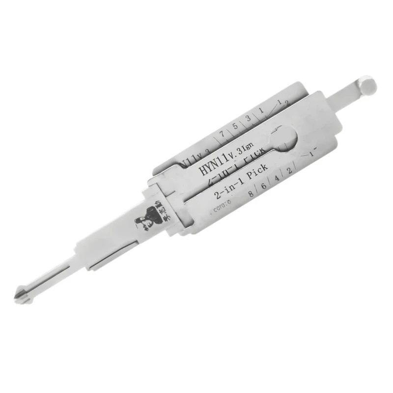 Lishi HYN11 V.3 Ign 2 in 1 Locksmith Tool Lock Pick & Decoder Flat Milling for Hyundai/Kia Models