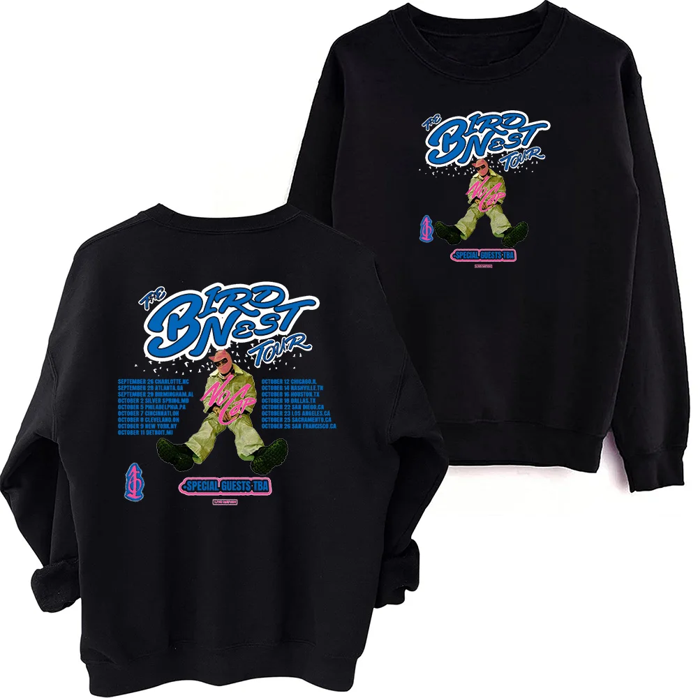 NoCap Announces The Birdnest Tour Sweatshirt Oversized Harajuku Round Neck Long Sleeve Sweatshirts Music Tour Fans