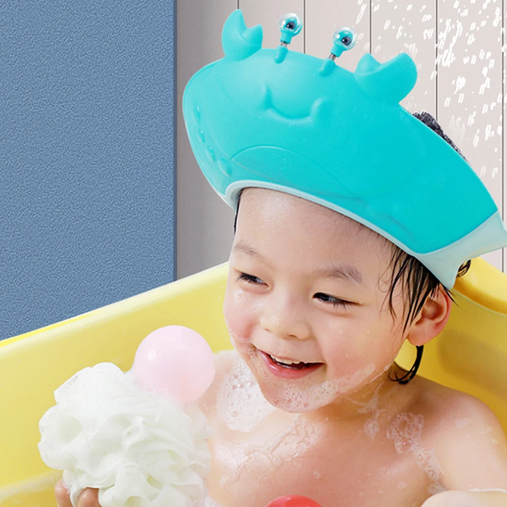 

Shampoo Cap Kids Cartoon Hat Protection Hair Washing Silica Gel Infant Bathing Prevents Water Entering Ears Eyes Mouth Easy Time