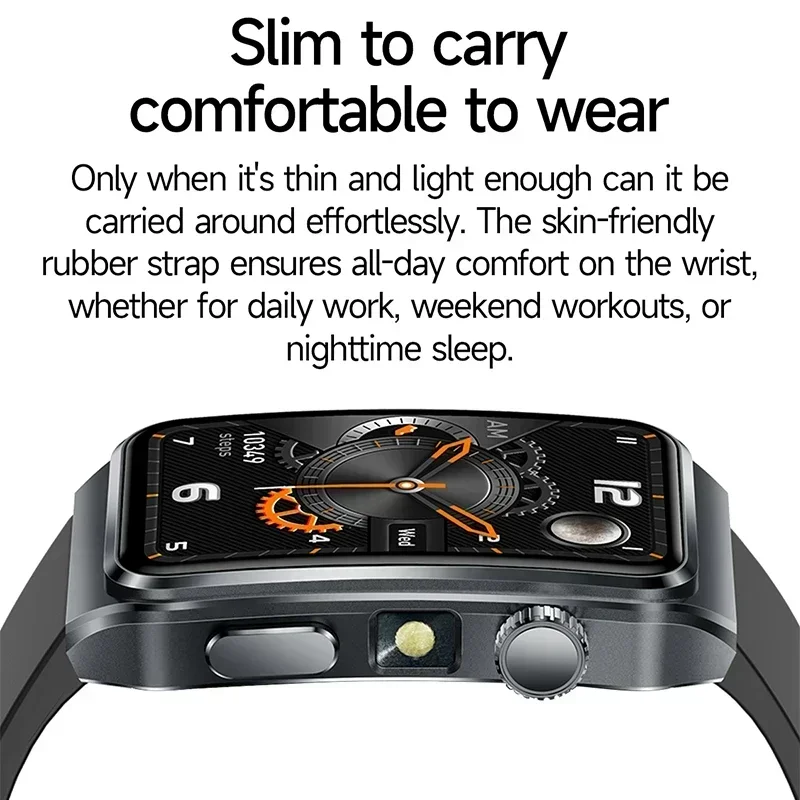 2025 nuevo ECG + PPG análisis de salud reloj inteligente grasa corporal ácido úrico presión arterial rastreador de ritmo cardíaco hombres Smartwatch para Android IOS