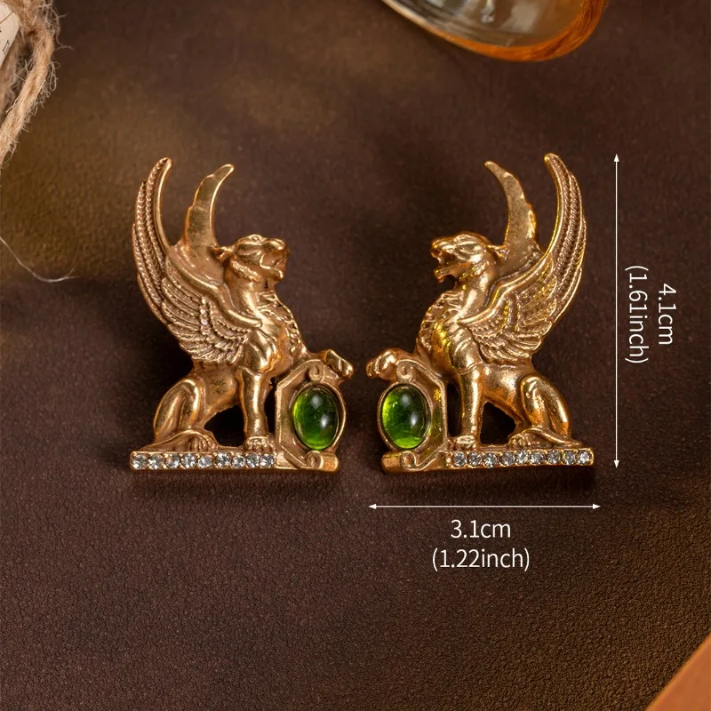 Medieval Jewelry High-end Vintage Classical Temperament Earrings Luxury Atmosphere Western High-end Earrings