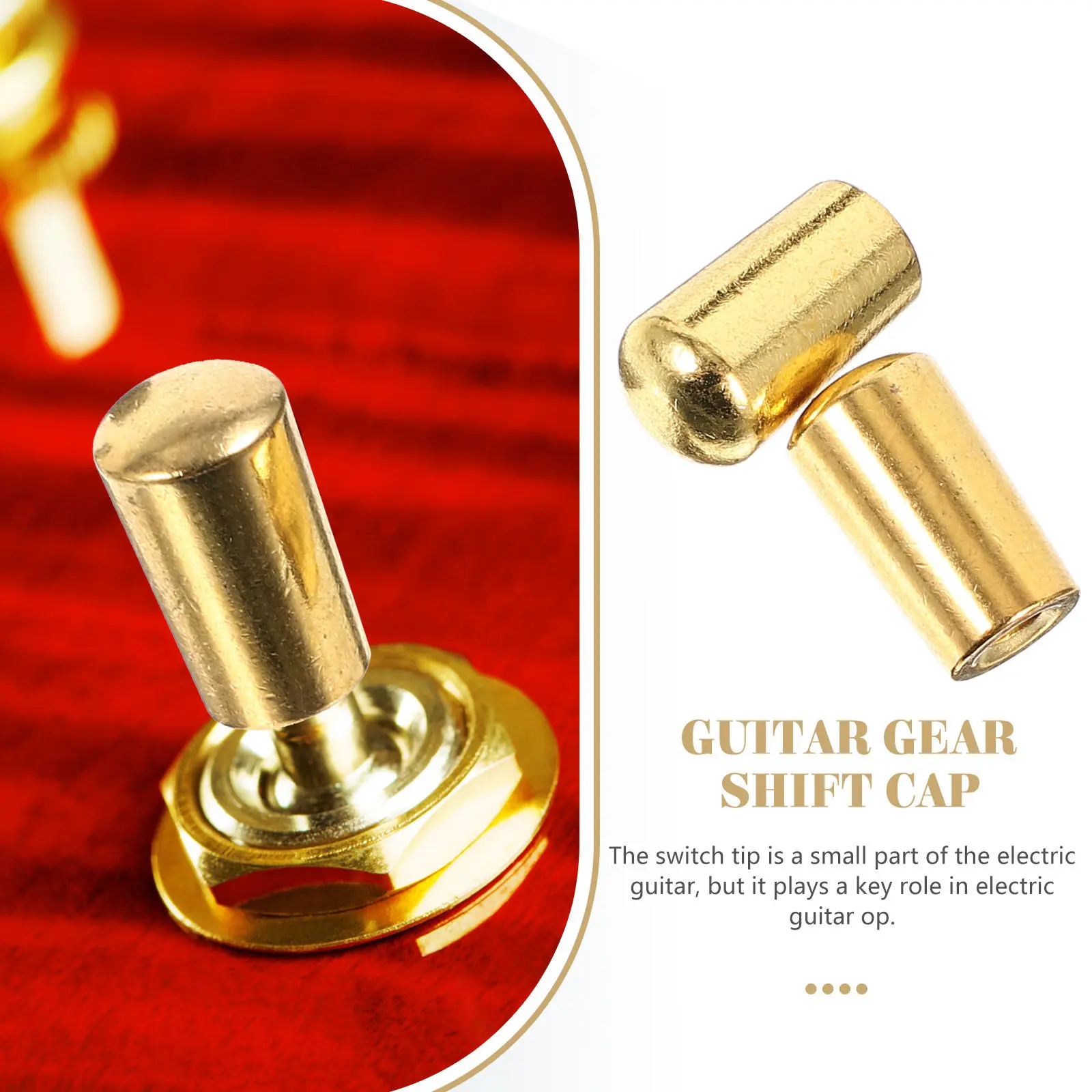 

2Pcs Electric Guitar Toggle Cap Metal Guitar Tip Replacement for Pickup Switch Knob Secure No Slip