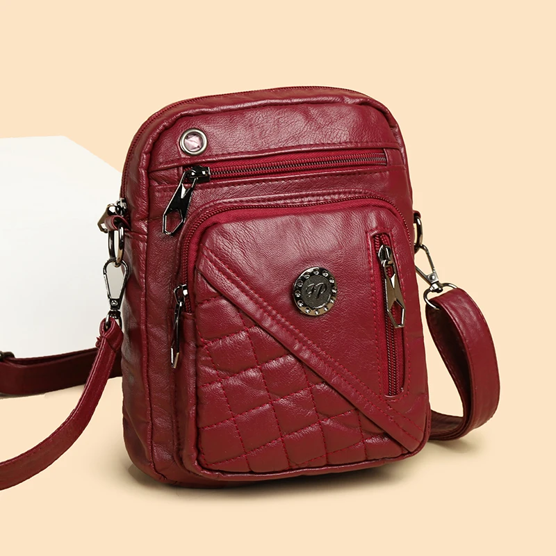 Vintage Small Crossbody Bags for Women, PU Leather Purses and Handbags Designer Shoulder Bag Female Phone Pocket Bag image 2