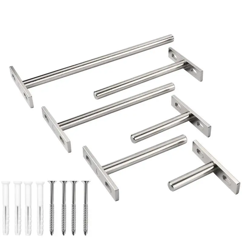 Hidden Shelf Support Heavy Duty Steel Concealed Bracket Wall Mounted for DIY Floating Shelves Living Room Bedroom Storage