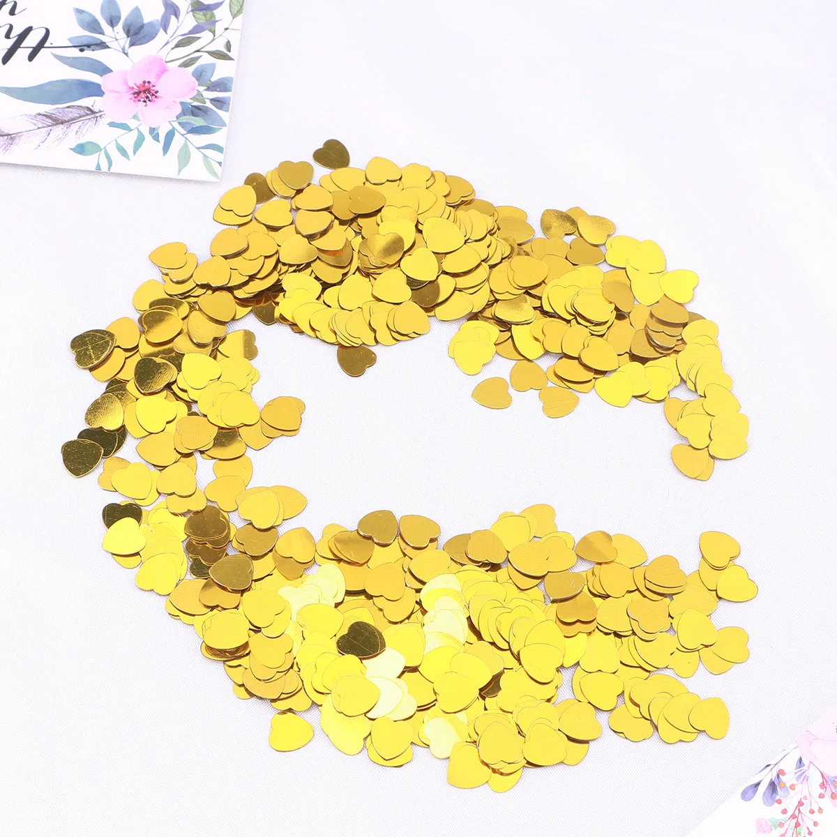 

30G Heart Shaped Confetti Table Decoration For Wedding Birthday Christmas Party Supplies Golden Disposable Glass Toss Fillers