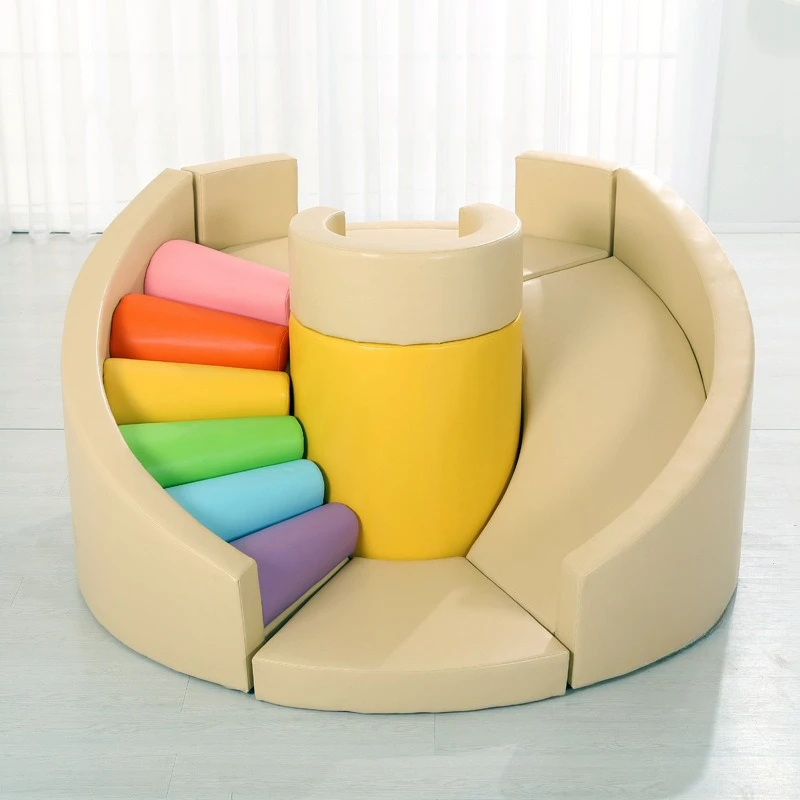 

Climbing slide soft building block. Early education center soft package climbing slide combination