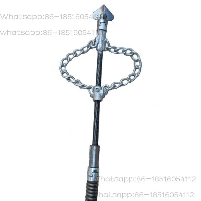 Chain dredger Pipe hard object cleaning hard object blockage New 16mm spring drill tool cutter head adjustable accessories
