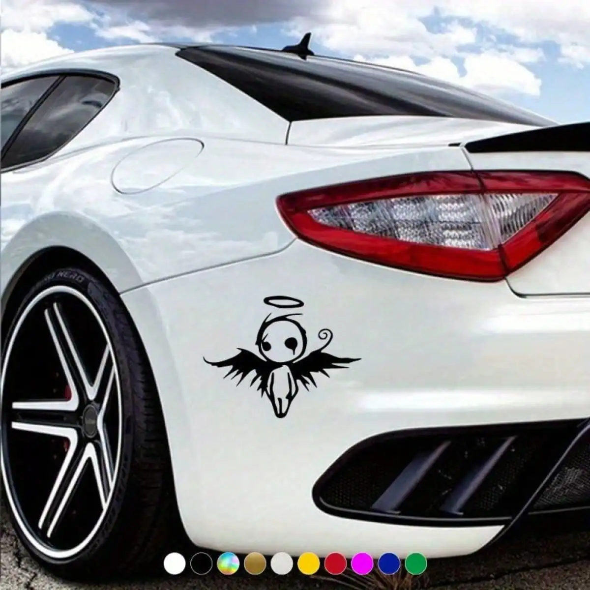 Gothic Angel Silhouette Decal, Waterproof Sticker for Auto