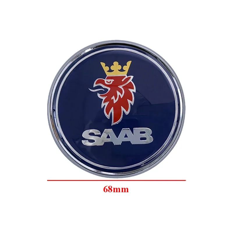 68mm 2 3 pin blu SAAB emblema distintivo anteriore e posteriore per Scania BJ SCS 9-5X 95 93 900 4289-X Turbo X 600 Monster accessori