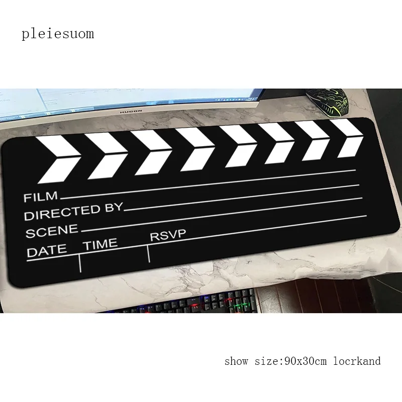 Movie Clapperboard mouse pad 900x300x4mm Computer mat Adorable gaming mousepad large best padmouse keyboard games pc gamer desk