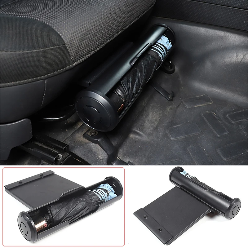 For 2007-2021 Toyota FJ Cruiser ABS/Carbon Steel BlackCar Passenger Seat Umbrella Barrel Container Holder Box Car Accessories