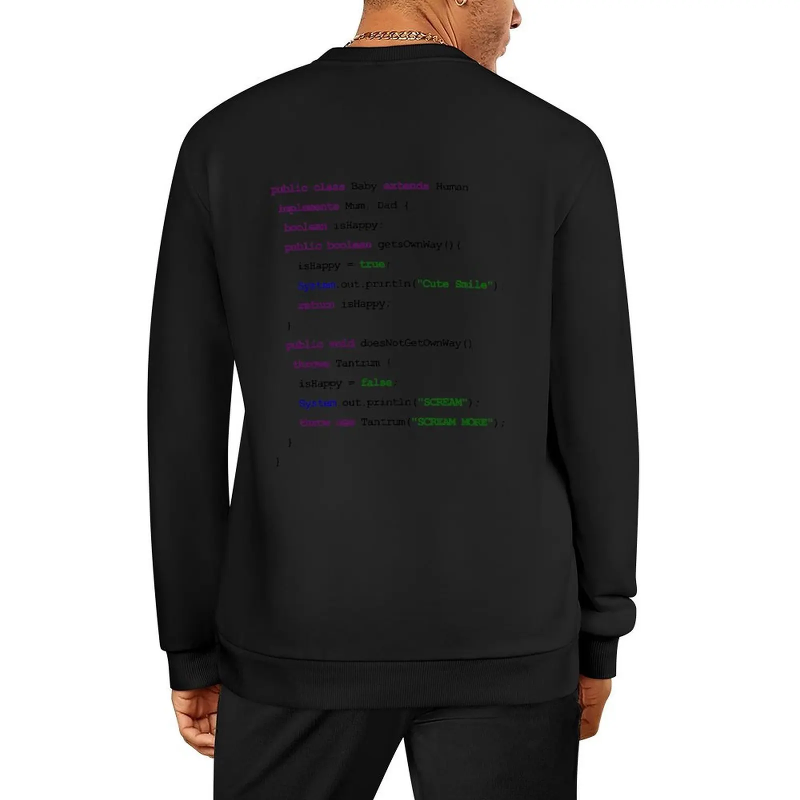 

Java Code New Baby - Throws Tantrum Pullover men clothes korean clothes men's sweat-shirt autumn clothes oversize sweatshirts