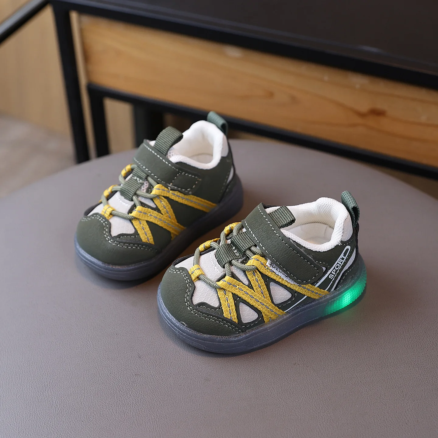 Children's Forrest Gump Shoes Four Seasons Green Boys Girls Walking Shoes 2-8 Years Old Waterproof Non-slip Kids Baby Sneakers