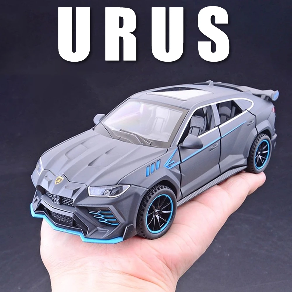 

1:32 Scale URUS SCV12 Sports Car Model Toy Alloy Diecast Vehicles Sound Light Pull Back Toys Collection Boys Birthday Presents