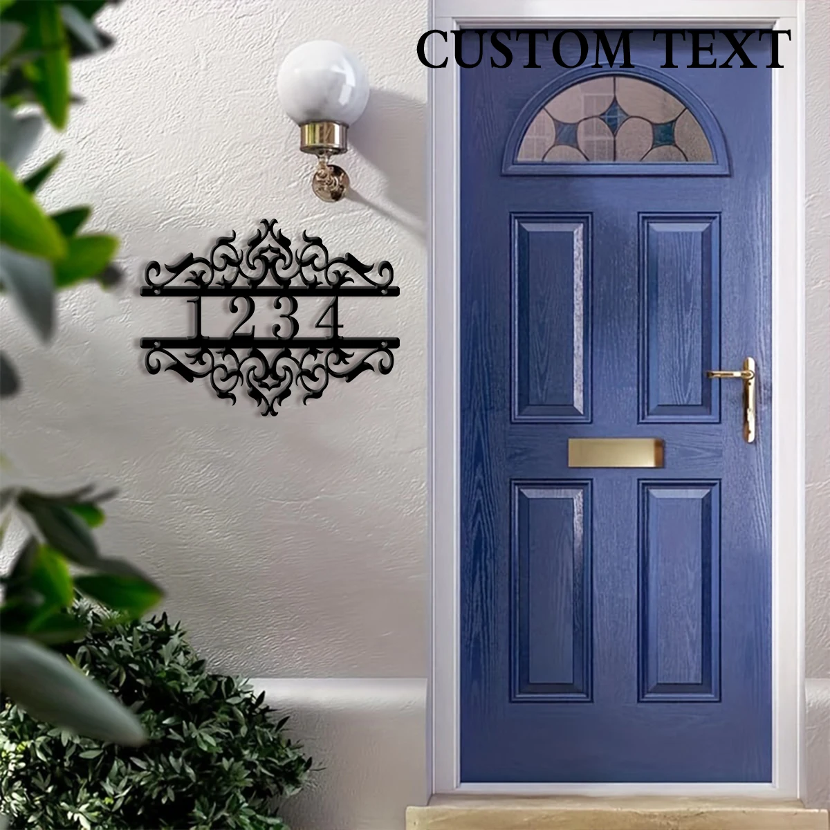 Address Home Office - ป้ายเลขที่บ้านโลหะรูปหัวใจแบบกำหนดเอง 1 ชิ้น เหมาะสำหรับตกแต่งบ้าน ห้อง สวน