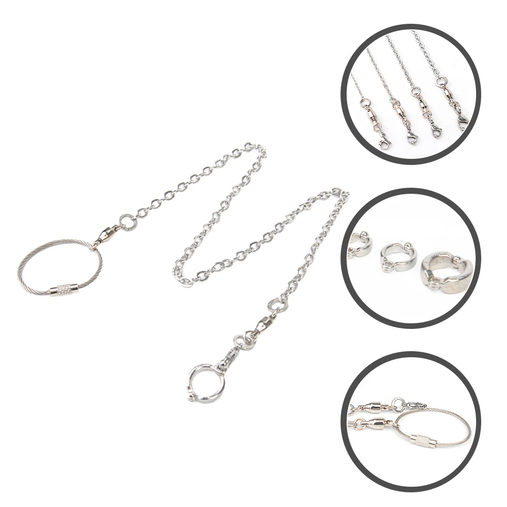 

Stainless Steel Bird Chain Parrot Foot for Small Birds Leash Accessory White Pet