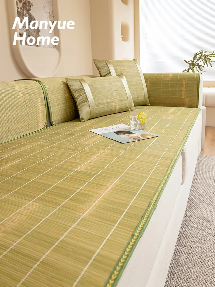 

M Bamboo Forest Sle Summer Cooling Sensation Sofa Cuion Cover Foldable New Chinese Sle Home Fabric Pad