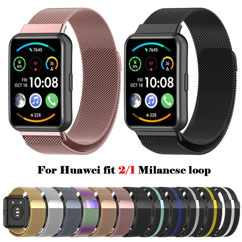 Milanese loop Band For Huawei Watch FIT 2 Strap smart Magnetic watchband stainless steel bracelet Huawei Watch fit Accessories